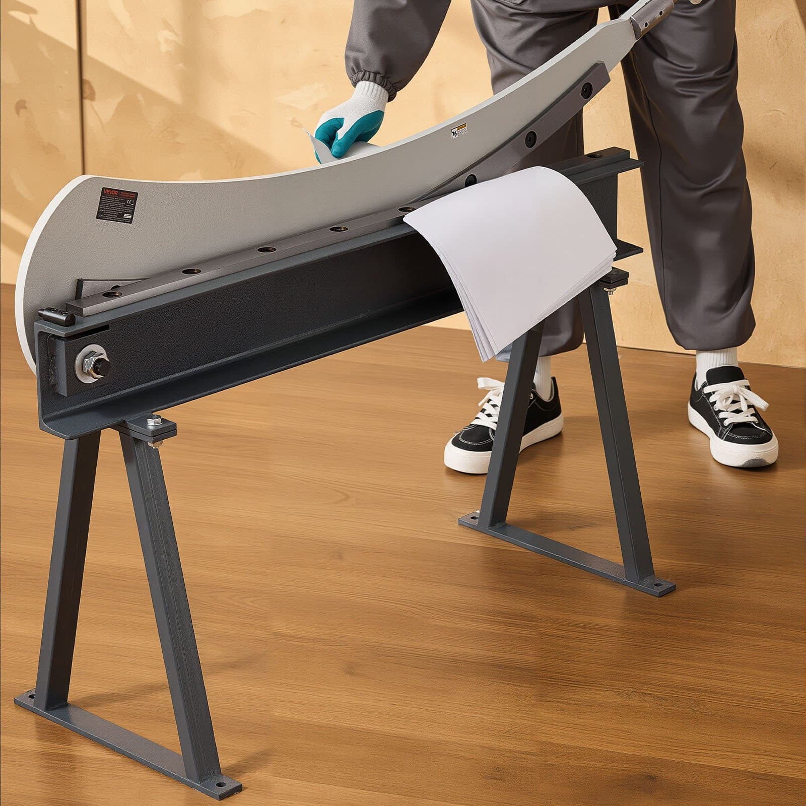 Gilotinové nůžky, šířka stolu 1000 mm, ruční nůžky na plech, pro zpracování plechu, z materiálu Q235, vysoká přesnost, stojan, pro desky plošných spojů, hliník, ocel, měď, plasty