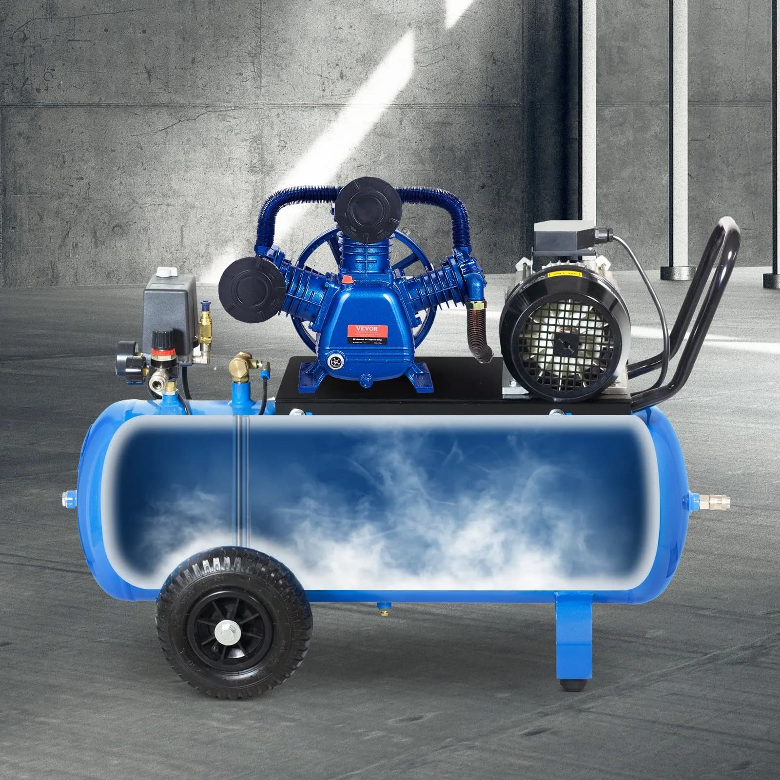 Hlava pístového kompresoru 10 HP, 17,5 CFM při 90 PSI, 3válcová pístová hlava