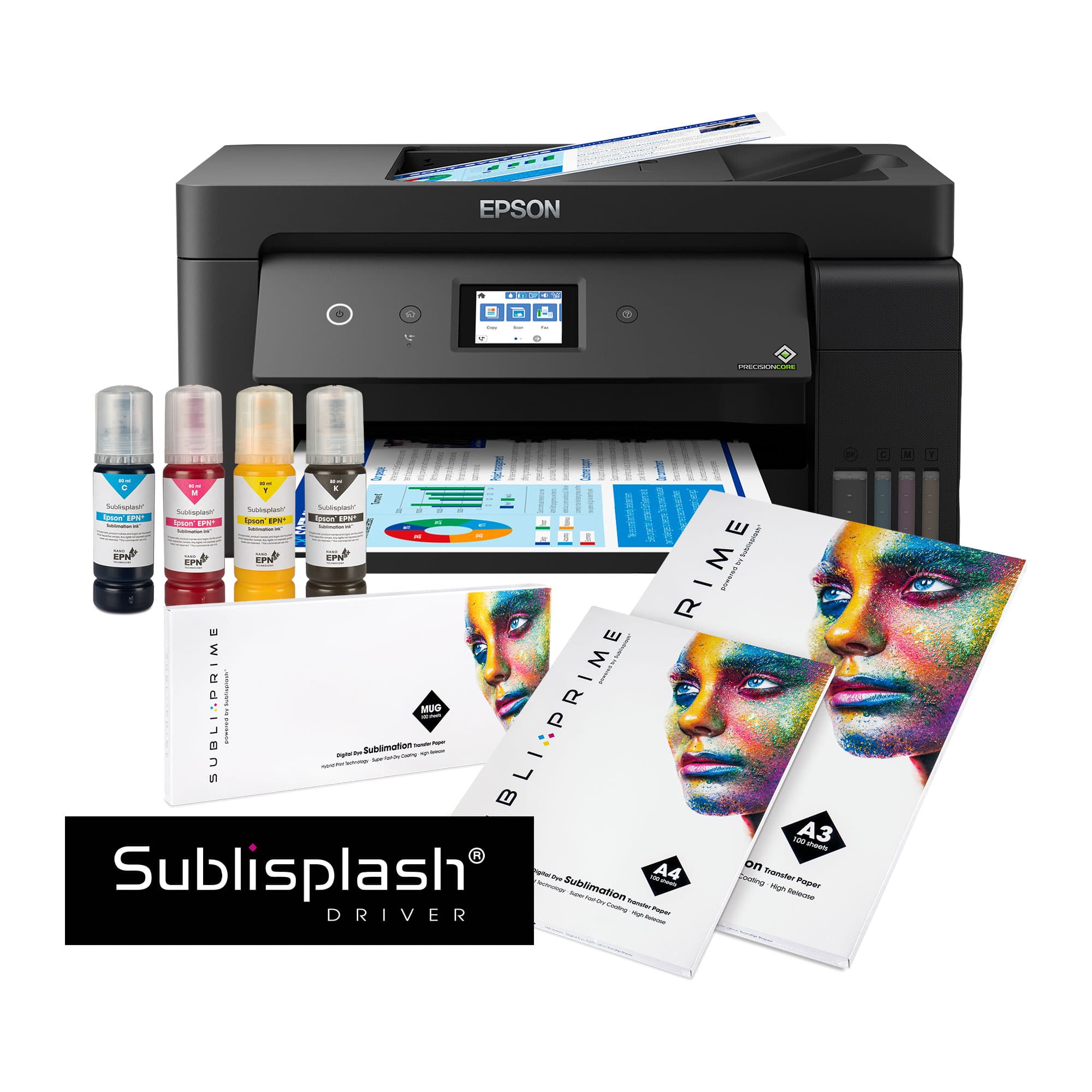 Startovací sada inkoustové tiskárny Epson EcoTank, formát A3+, skládající se z: