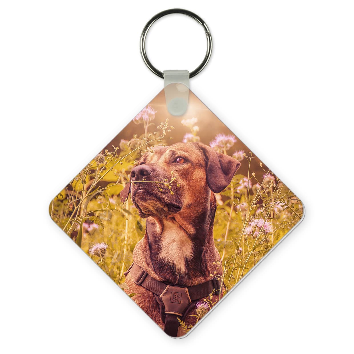 Přívěsek na klíče UNISUB čtvercový, rozměr 57 x 57 mm, lesklá bílá, 50 ks/karton