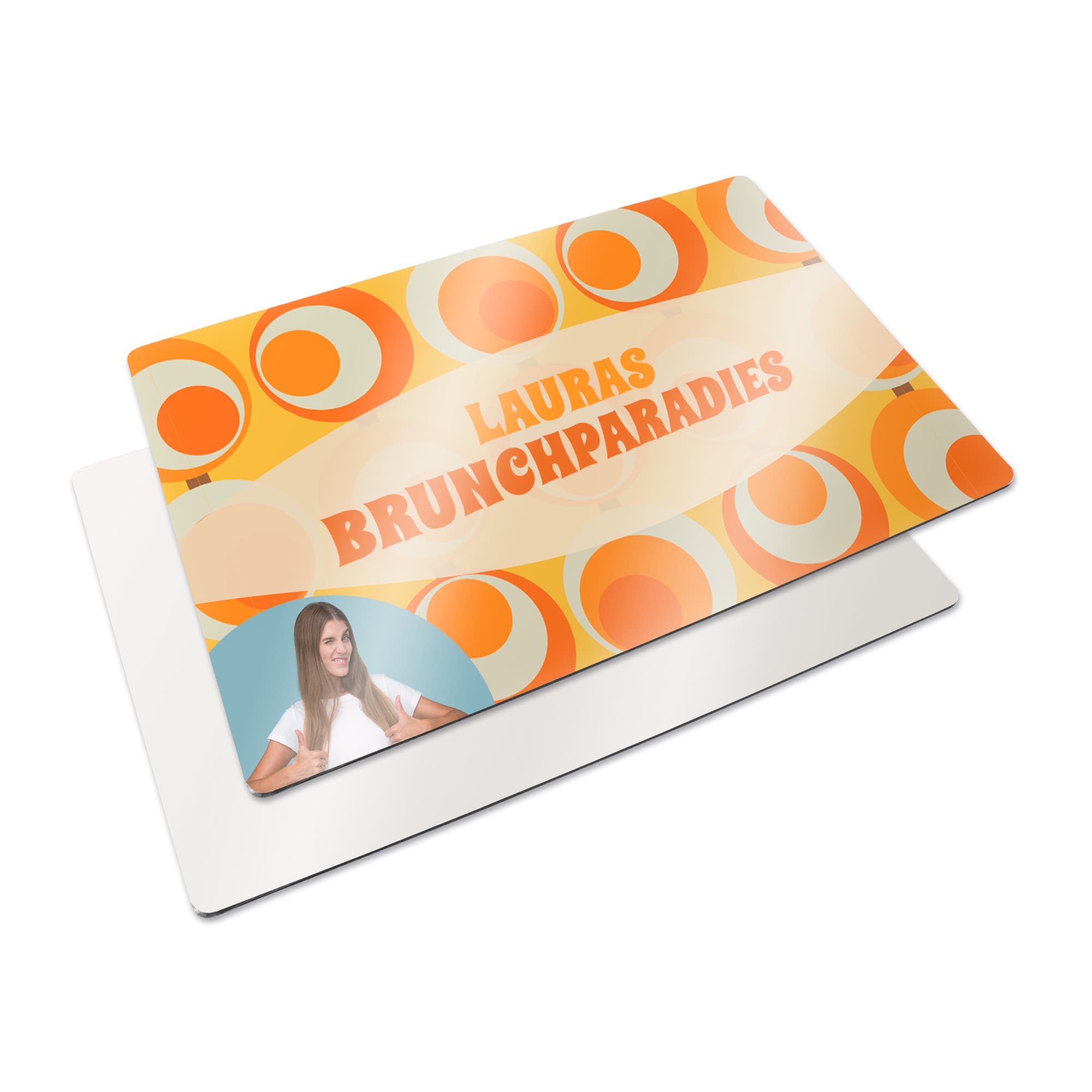 Náhradní základní deska Sublistar® MDF pro dřevěný podnos TRAY-L, lesklá bílá, rozměr 418 x 286 x 3 mm, 50 ks/karton