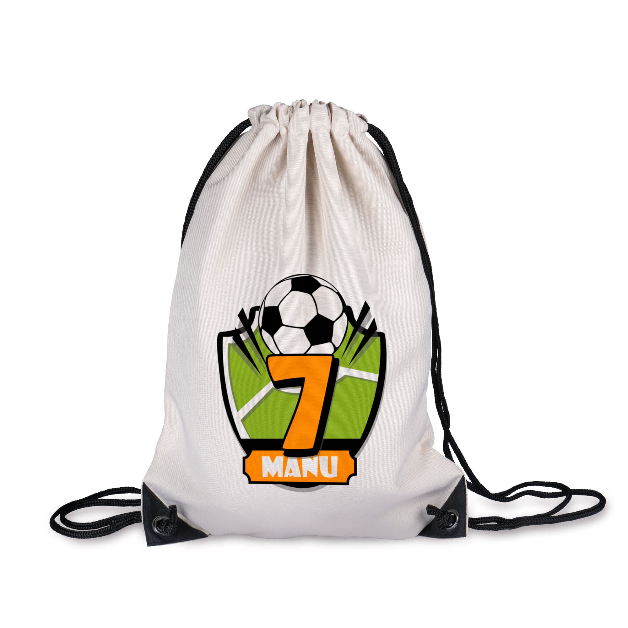 Sportovní taška Sublistar® přírodní barvy s lněným povrchem, s černou stahovací šňůrkou, rozměr (DxV) 330 x 450 mm, 100 ks/karton