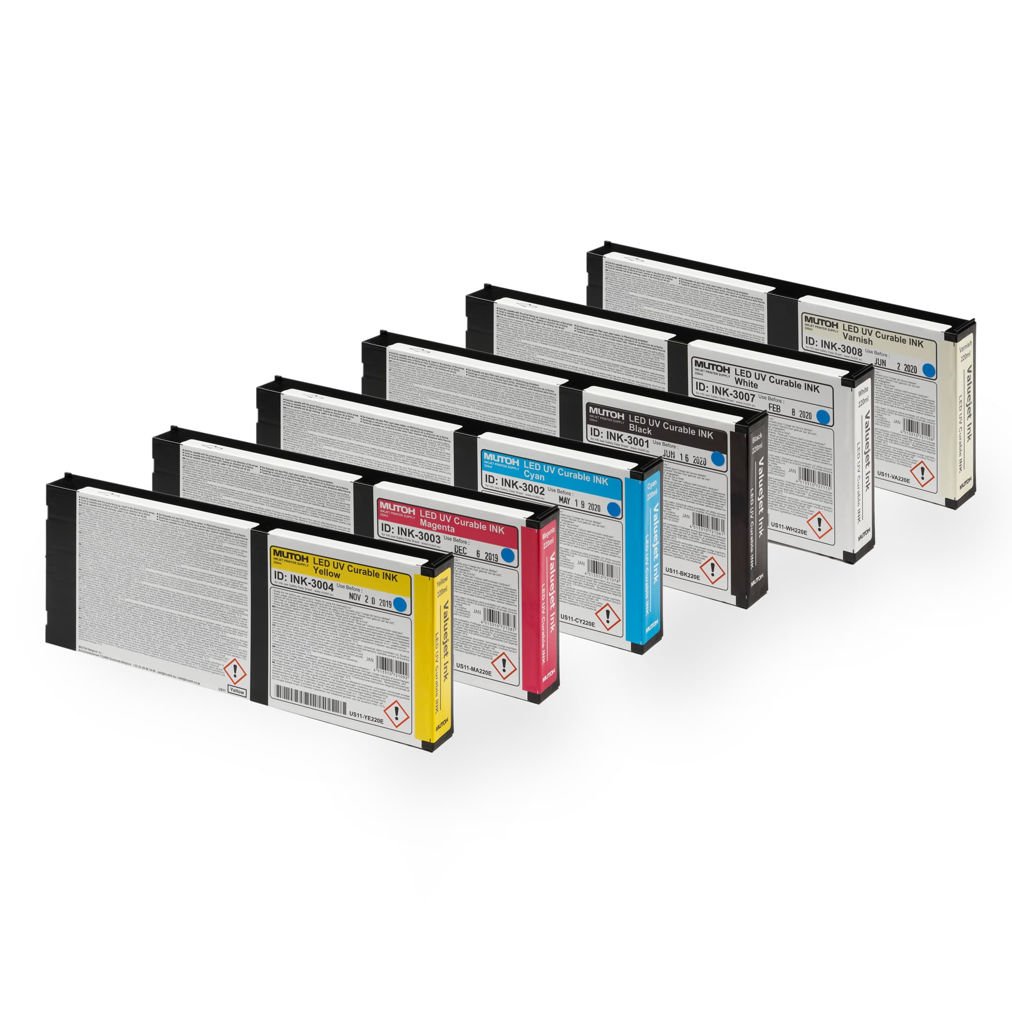 US11 Flex LED UV inkoust, různé barvy, 220ml kartuše