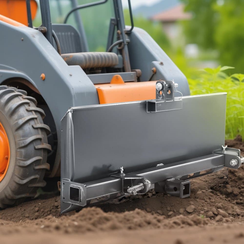 Univerzální tříbodová deska pro smykem řízené nakladače, upevňovací deska pro smykem řízené nakladače 3/8", ocelový adaptér pro nakladač, kompatibilní s smykem řízenými nakladači a traktory Deere, Kubota, Bobcat, Mahindra