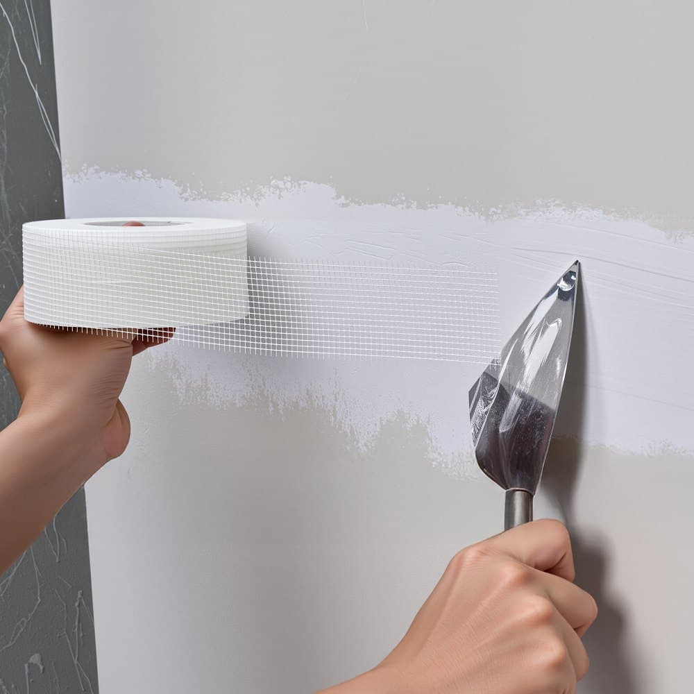 Síťová páska na sádrokarton, 50 mm šířka x 45 m délka, samolepicí sklolaminátová spárovací páska na sádrokarton, 36 rolí, záplata na sádrokarton pro snadnou opravu prasklin v sádrokartonovém stropu pro dosažení hladkého a rovného povrchu stěny