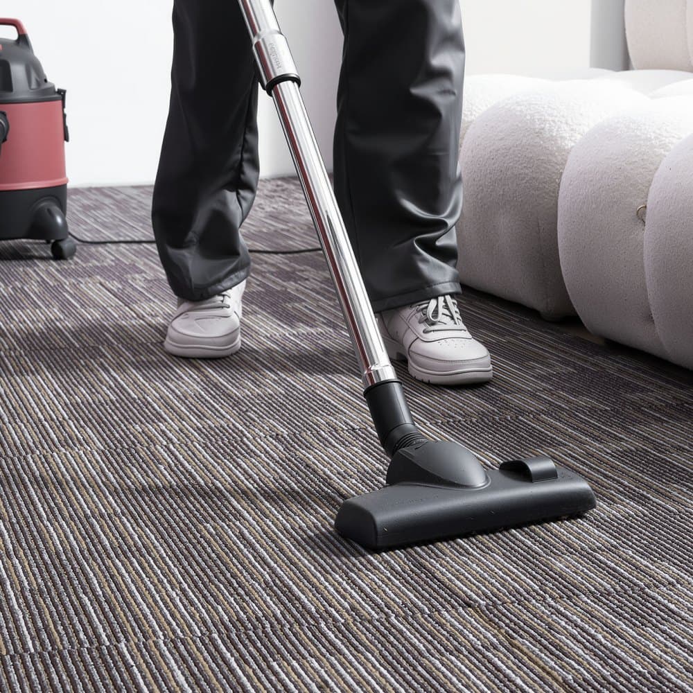 Kobercové dlaždice opakovaně použitelné 610x610 mm, 24 ks modulárních koberců čtvercových koberců, komerční podlahové měkké polstrování pro bezešvý potah 8,9㎡, snadná výměna pro vlastní potřebu do obývacího pokoje, ložnice, interiéru, šedé a hnědé