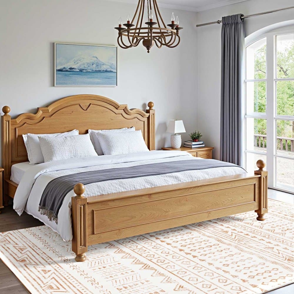 Koberec, velký pratelný koberec 6 x 9 stop, protiskluzový a odolný proti roztržení měkký koberec, moderní koberce vhodné pro domácí mazlíčky a děti, rohožka do ložnice, kanceláře, obývacího pokoje, dětského pokoje, předsíně, béžová