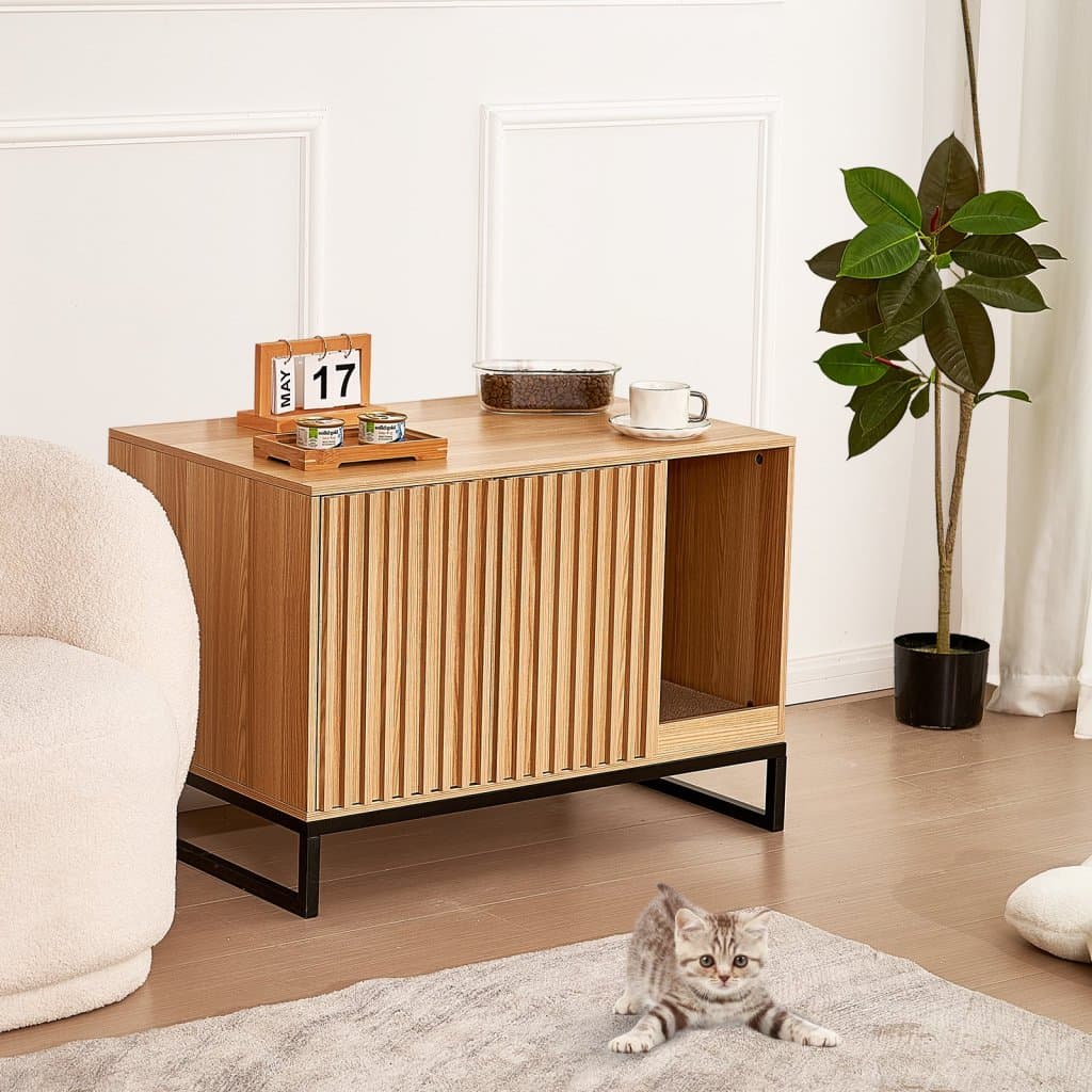 Skrytý nábytek pro kočičí toaletu, délka 84 cm, šířka 51 cm, výška 56 cm