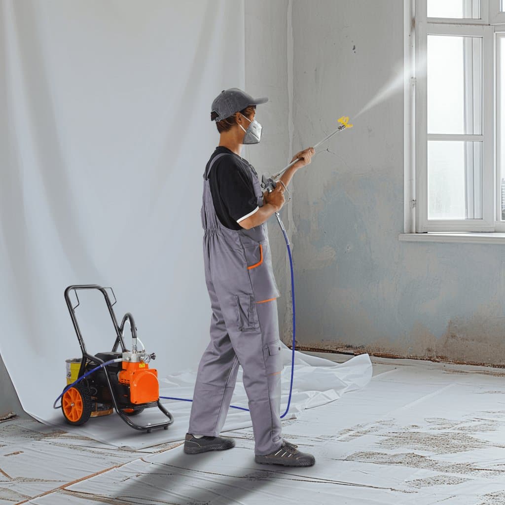 Vozíková bezvzdušná stříkací pistole, membránová stříkací pistole na barvy, elektrická bezvzdušná stříkací pistole na barvy 1700 W