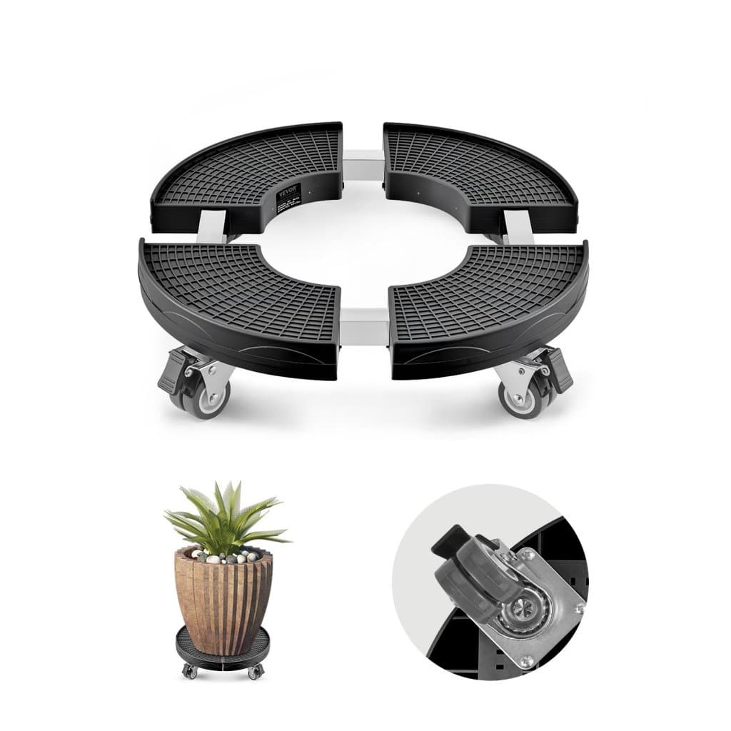 Odpadkový vozík na kolečkách 15–22,8 palců, nastavitelný kulatý nábytkový vozík