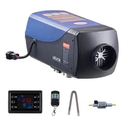 Přenosný naftový ohřívač vzduchu 8 kW DC 12 V/24 V velká palivová nádrž 10 l - miniatura 2