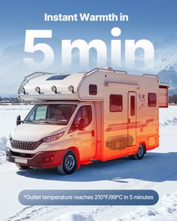 Přenosný naftový ohřívač vzduchu 8 kW DC 12 V/24 V velká palivová nádrž 10 l - miniatura 7