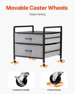 Stojan pro mini lednici s úložným prostorem 176 lb, šedý stolek pro mini lednici, 2 zásuvky - miniatura 8