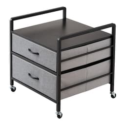 Stojan pro mini lednici s úložným prostorem 176 lb, šedý stolek pro mini lednici, 2 zásuvky - miniatura 12