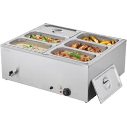 Komerční ohřívač potravin 6panelový 1500 W, pultový bufet, bemar s víkem - miniatura 12
