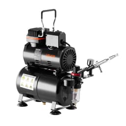 Sada airbrushů, vzduchový kompresor 1/6 HP, nádrž, 1 airbrush, 3 koncovky - miniatura 3