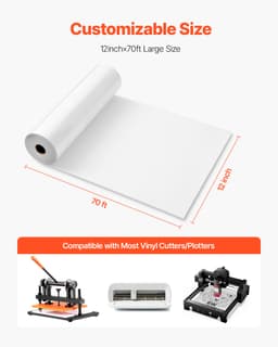 Vinylová fólie pro termotransfer HTV, role pro žehlení, 304,8 x 21336 mm, lesklá, bílá - miniatura 10
