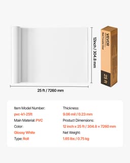 Vinylová fólie pro termotransfer HTV, role pro žehlení, 304,8 x 7260 mm, lesklá, bílá - miniatura 11