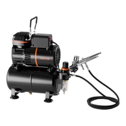 Sada airbrushů, vzduchový kompresor 1/6 KM, 3 airbrushy, 3 koncovky, nádrž - miniatura 3