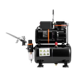 Sada airbrushů, vzduchový kompresor 1/6 KM, 3 airbrushy, 3 koncovky, nádrž - miniatura 4