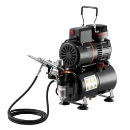 Sada airbrushů, vzduchový kompresor 1/6 KM, 3 airbrushy, 3 koncovky, nádrž - miniatura 12