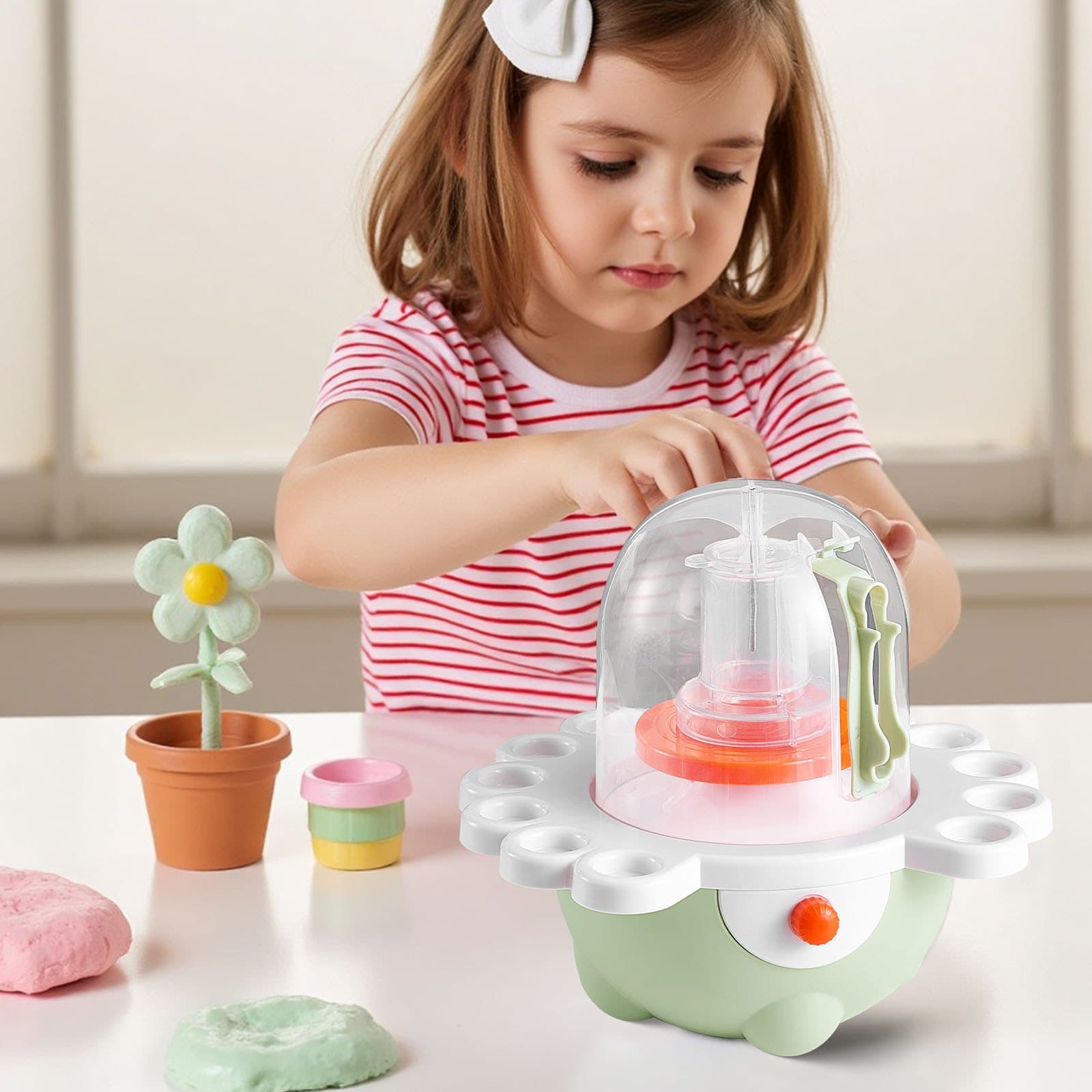 Mini elektrické hrnčířské kolo pro děti, otočné talíře 50 mm a 80 mm