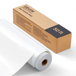 HTV vinylová fólie pro teplotní potisk, rolka pro žehlení, 304,8 x 15240 mm, lesklá, bílá - miniatura 2