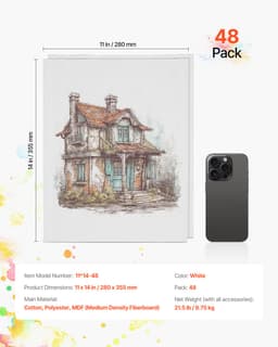 Malířská plátna 48 ks, 11 x 14 palců, čistá malířská plátna - miniatura 11