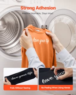 HTV vinylová fólie pro teplotní potisk, rolka pro žehlení, 304,8 x 15240 mm, lesklá, bílá - miniatura 8
