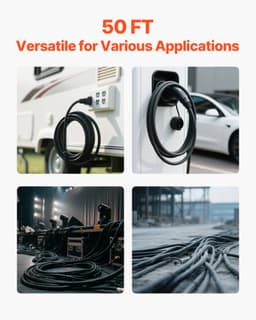 50 stop (15,24 m) 10 AWG (6 mm²) napájecí kabel z vysoce kvalitní mědi, prodlužovací kabel - miniatura 10