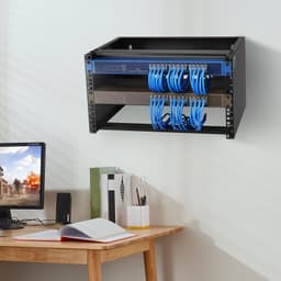 Síťová skříň 6U pro montáž na stěnu, hloubka 14 palců / 355,6 mm, serverová skříň, nosnost 50 lb / 22,68 kg, 500 x 350 x 270 mm - miniatura 1