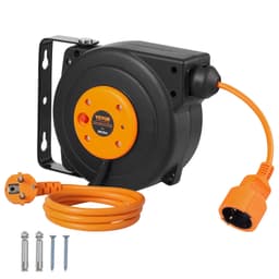 Naviják prodlužovacího kabelu, napájecí kabel na bubnu 9 m 1000 W, přívodní kabel 1 m - miniatura 2