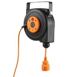 Naviják prodlužovacího kabelu, napájecí kabel na bubnu 9 m 1000 W, přívodní kabel 1 m - miniatura 4