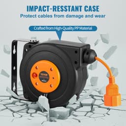 Naviják prodlužovacího kabelu, napájecí kabel na bubnu 9 m 1000 W, přívodní kabel 1 m - miniatura 9