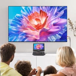 Přenosný DVD přehrávač s otočným HD displejem 256 mm a baterií s výdrží 4 hodiny - miniatura 1