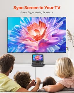 Přenosný DVD přehrávač s otočným HD displejem 256 mm a baterií s výdrží 4 hodiny - miniatura 10