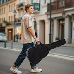 Akustická kytara dreadnought 36 palců / 914,4 mm, přírodní začátečnický balíček s gig bagem pro teenagery - miniatura 1