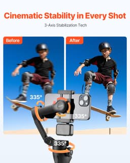 3osý stabilizátor pro smartphone s magnetickým vyplňovacím světlem - miniatura 6