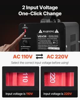 Transformátor napětí 1000 VA zvyšující/snižující napětí 110–220 V / 220–110 V - miniatura 6