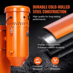Systém odsávání prachu: odsavač s recyklací brusiva 1450 W a objemem 6,8 l – univerzální, vhodný pro kabinové pískovačky a pískovačky - miniatura 9
