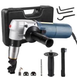 Elektrická řezačka na plech 625 W, 1000 ot./min, 220 V, s vyměnitelnými břity, kufřík pro uskladnění, řezačka plechu pro řezání nerezové oceli, hliníku, plastu - miniatura 2