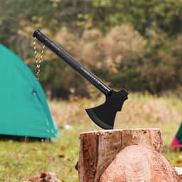 Survivalová lopata, survivalová sekera, 16 v 1, skládací kempingová lopata s toporkem - miniatura 1