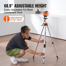 Stativ pro laserovou vodováhu, závit 1/4 x 20, nastavení výšky 27,36–68,11 palců - miniatura 7