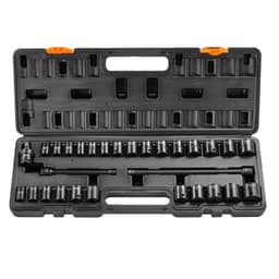Sada příklepových nástrčných hlavic 29 ks, šestihranné, 3/8" bity, sada nářadí s ráčnou, kufr - miniatura 2