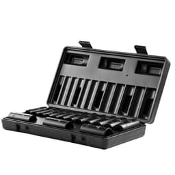 Sada rázových hlavic 15 ks, šestihranné, bit 3/8", sada nářadí s ráčnou, kufřík - miniatura 3