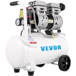 Kompresor vzduchu 20,8 l, přenosný kompresor 1 HP, bezolejový kompresor s ocelovou nádrží 750 W, pancake kompresor 115 PSI, ultratichý kompresor pro domácí opravy, plnění pneumatik - miniatura 2