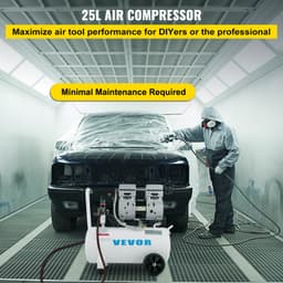 Kompresor vzduchu 20,8 l, přenosný kompresor 1 HP, bezolejový kompresor s ocelovou nádrží 750 W, pancake kompresor 115 PSI, ultratichý kompresor pro domácí opravy, plnění pneumatik - miniatura 6