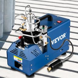 Vysokotlaký kompresor 4500 PSI/30 MPa/300 BAR, vysokotlaký vzduchový kompresor s automatickým zastavením 1800 W, 220 V, vhodný pro vzduchovky na paintball, PCP pušky, vzduchové pistole, potápěčské lahve - miniatura 1