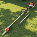 Benzínová řetězová pila 25 cm3, dvoutaktní, akumulátorová, na prořezávání stromů, lišta 8 palců