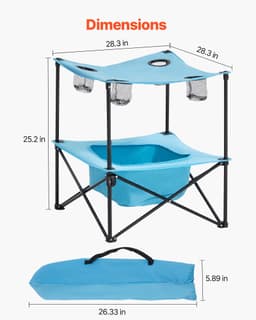 Skládací přenosný campingový stůl Oxford Outdoor čtvercový stůl se 4 držáky na nápoje - miniatura 8